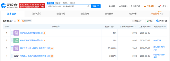 陜西長(zhǎng)安芯材科技產(chǎn)業(yè)發(fā)展公司成立 注冊(cè)資本3億元，聚焦計(jì)算機(jī)軟硬件技術(shù)開(kāi)發(fā)與銷(xiāo)售